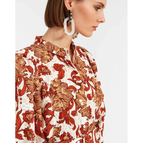 La Double J Mini Portofino Dress in Reef White, view 5