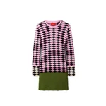 La Double J Mini Sunset Dress in Multicolor Pink & Green