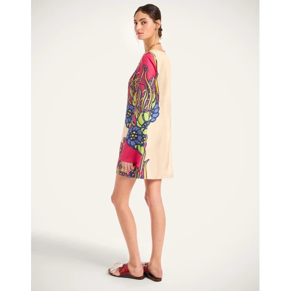 La Double J Mini Supreme Swing Dress in Lemuria Placée Pink, view 3
