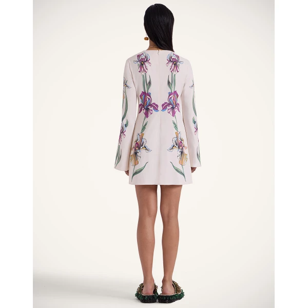 La Double J Mini Supremes Swing Dress in Iris Placée Ivory, view 3