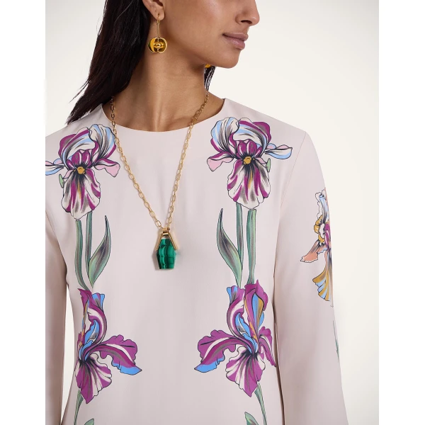 La Double J Mini Supremes Swing Dress in Iris Placée Ivory, view 5