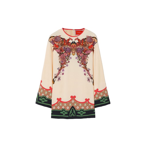 La Double J Mini Supremes Swing Dress in Mariposa Placée Ivory