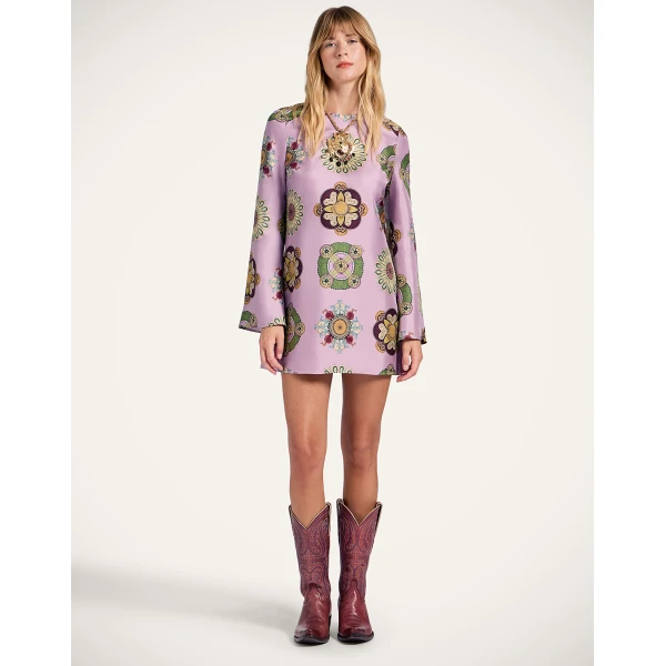 La Double J Mini Supremes Swing Dress in Nucleus Dusty Pink, view 2