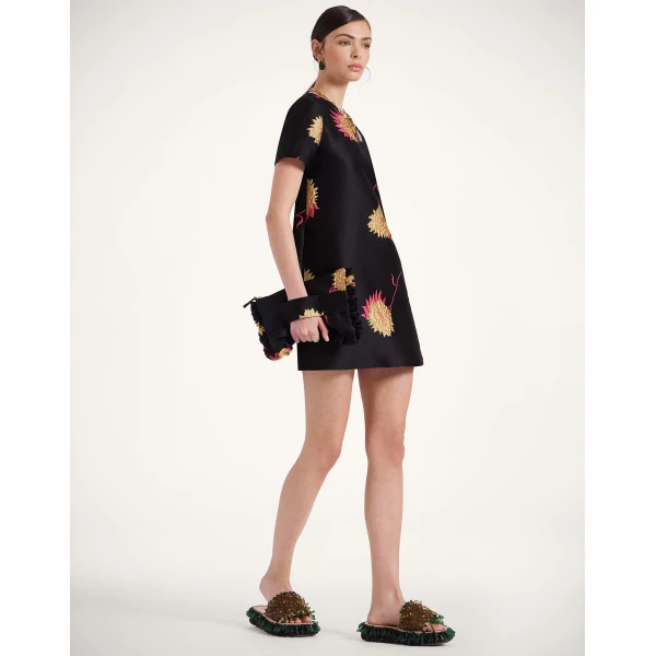 La Double J Mini Swing Dress in Derby Black, view 4