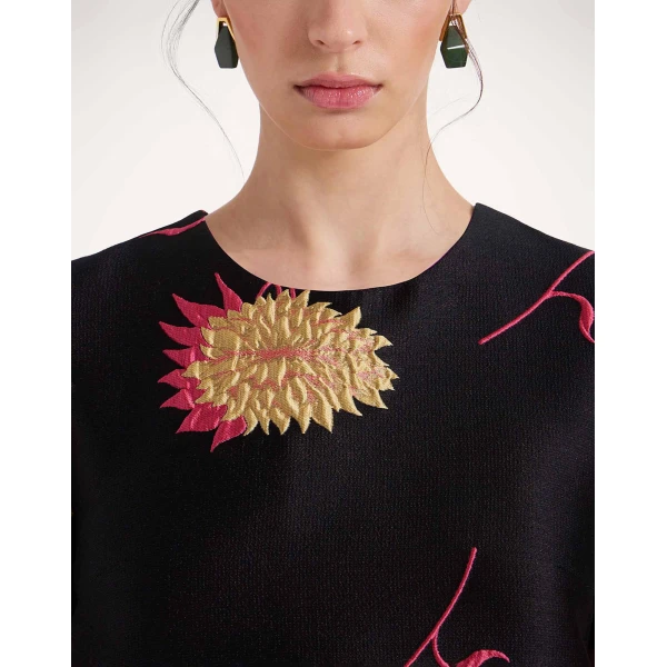La Double J Mini Swing Dress in Derby Black, view 5