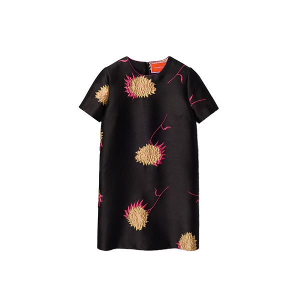 La Double J Mini Swing Dress in Derby Black