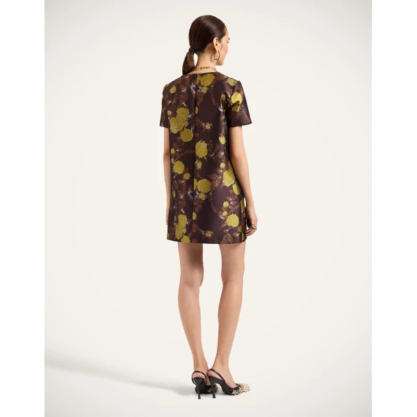 La Double J Mini Swing Dress in Devon Brown, view 3