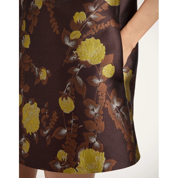 La Double J Mini Swing Dress in Devon Brown, view 6