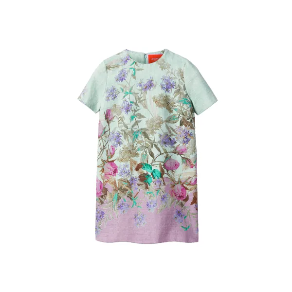 La Double J Mini Swing Dress in Heath Placée Mint
