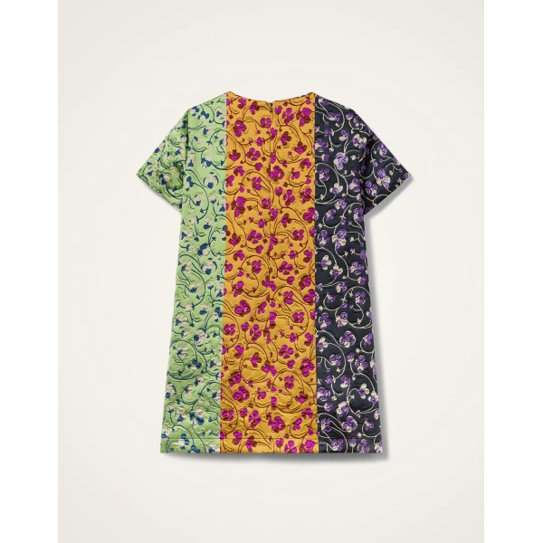 La Double J Mini Swing Dress in Honeysuckle Tricolor Yellow, view 6