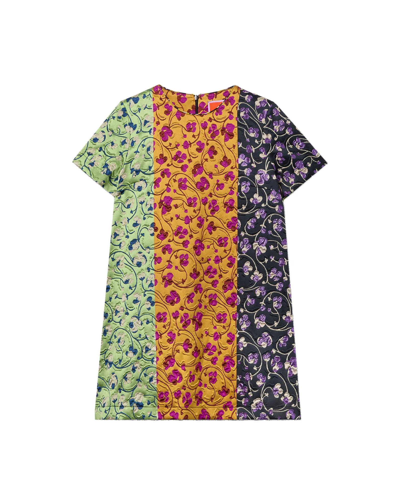 La DoubleJ Mini Swing Dress in Honeysuckle Tricolor Yellow - Dresses - Milanese Maximalist Fashion at Luxury Shoes La Double J Mini Swing Dress in Honeysuckle Tricolor Yellow