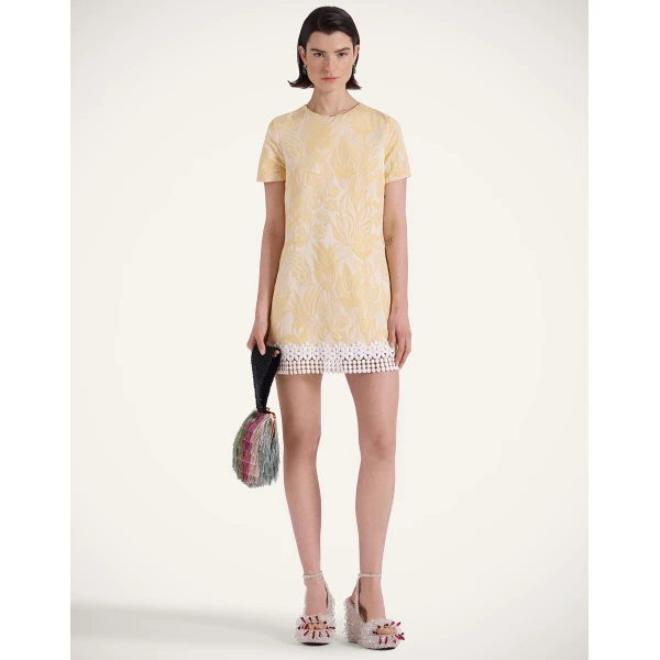 La Double J Mini Swing Dress in Iris Yellow, view 2