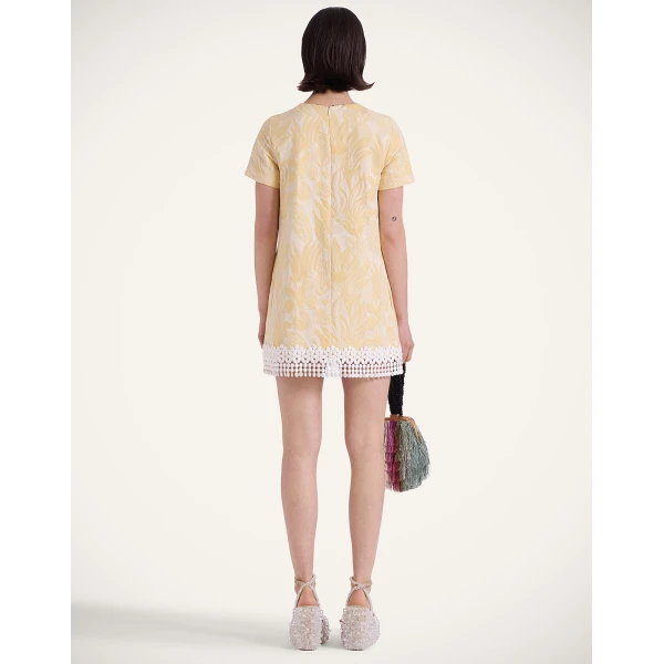 La Double J Mini Swing Dress in Iris Yellow, view 3