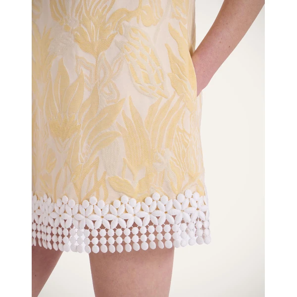 La Double J Mini Swing Dress in Iris Yellow, view 5