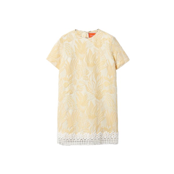 La Double J Mini Swing Dress in Iris Yellow