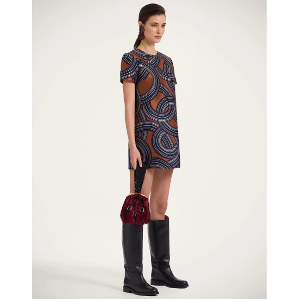 La Double J Mini Swing Dress in Montecarlo Blue, view 2
