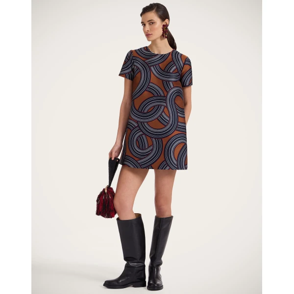 La Double J Mini Swing Dress in Montecarlo Blue, view 5