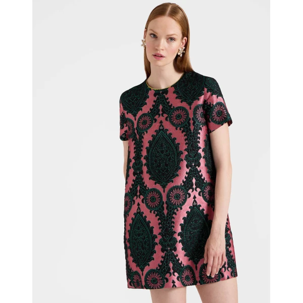 La Double J Mini Swing Dress in Oltrarno Pink, view 2