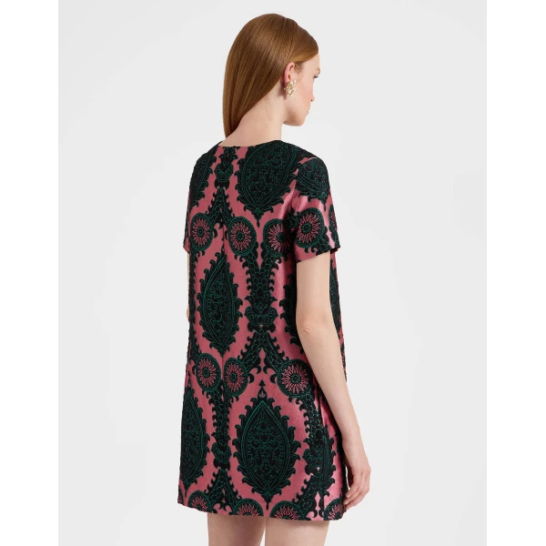 La Double J Mini Swing Dress in Oltrarno Pink, view 3