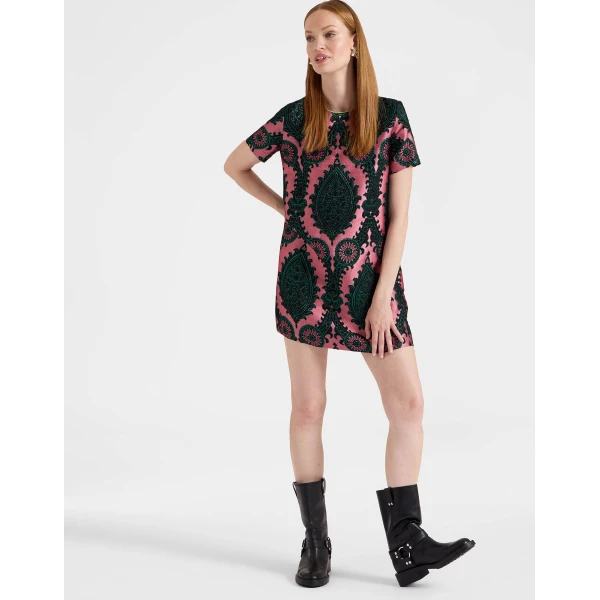 La Double J Mini Swing Dress in Oltrarno Pink, view 5