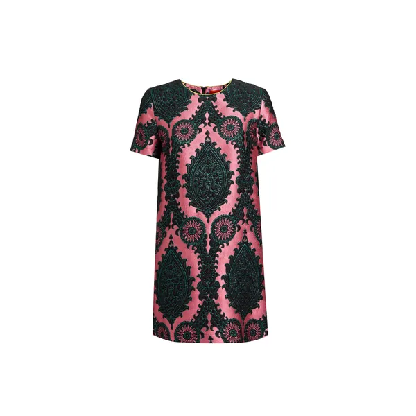 La Double J Mini Swing Dress in Oltrarno Pink