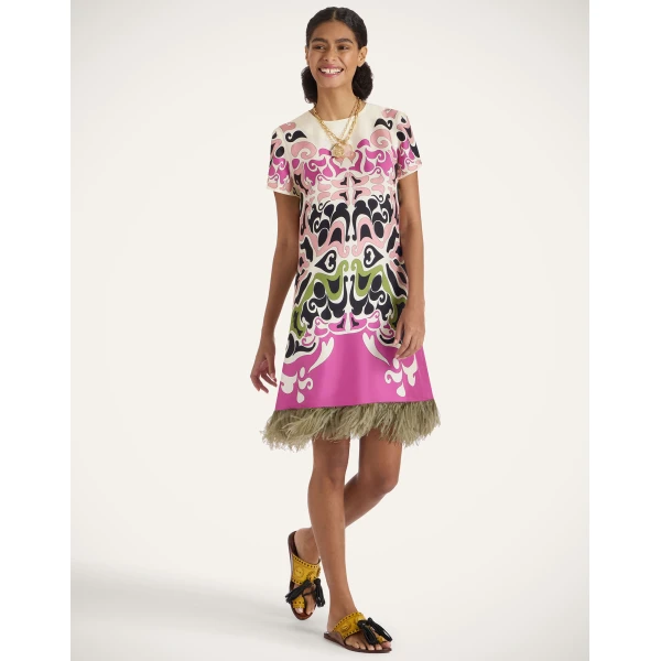 La Double J Mini Swing Dress in Phoenix Placée Pink, view 2