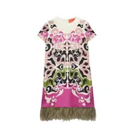 La Double J Mini Swing Dress in Phoenix Placée Pink