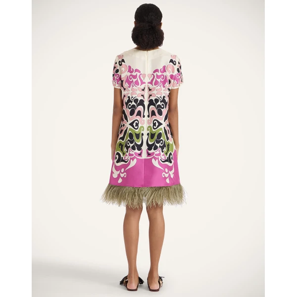 La Double J Mini Swing Dress in Phoenix Placée Pink, view 3