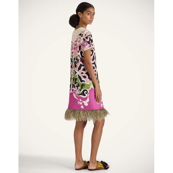 La Double J Mini Swing Dress in Phoenix Placée Pink, view 4