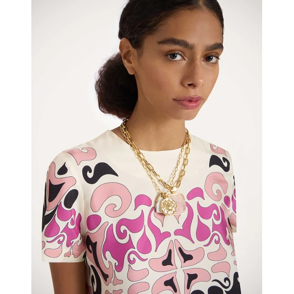 La Double J Mini Swing Dress in Phoenix Placée Pink, view 6