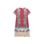 La Double J Mini Swing Dress in Regalia Placée Red