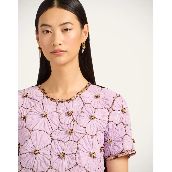 La Double J Mini Swing Dress in Solid Lilac, view 5