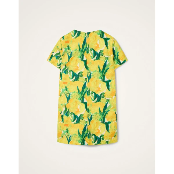 La Double J Mini Swing Dress in Zesty Yellow, view 5