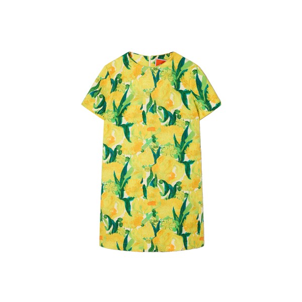 La Double J Mini Swing Dress in Zesty Yellow