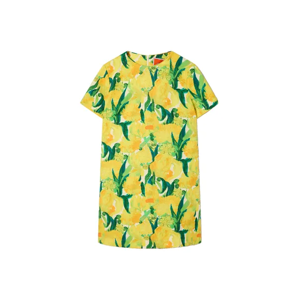 La Double J Mini Swing Dress in Zesty Yellow