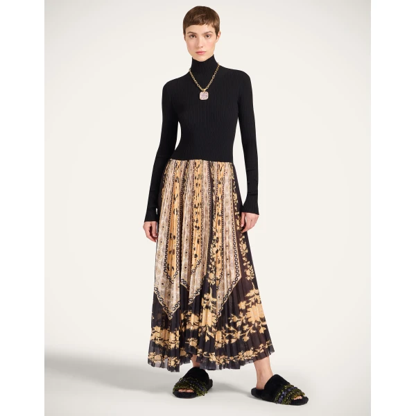 La Double J Moondance Knit Dress in Regalia Gold, view 4
