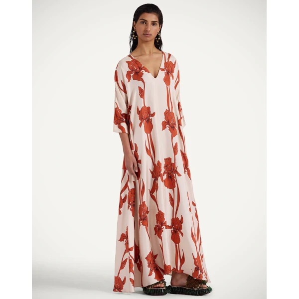 La Double J Muumuu Dress in Iris Dark Orange, view 2