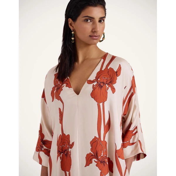La Double J Muumuu Dress in Iris Dark Orange, view 4