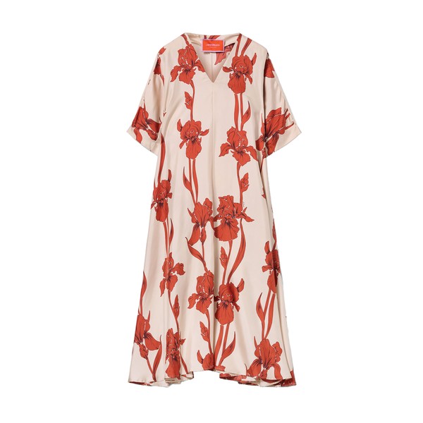 La Double J Muumuu Dress in Iris Dark Orange
