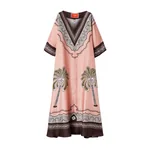La Double J Muumuu Dress in Mirage Placée Pink
