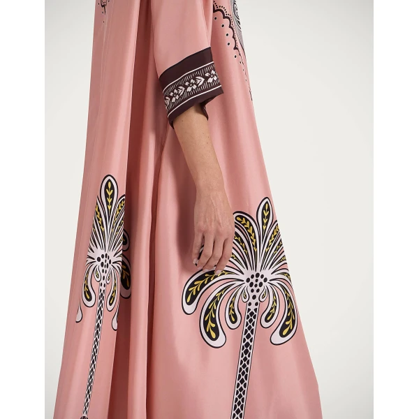 La Double J Muumuu Dress in Mirage Placée Pink, view 5
