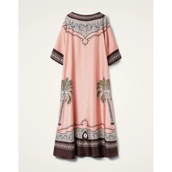 La Double J Muumuu Dress in Mirage Placée Pink, view 6