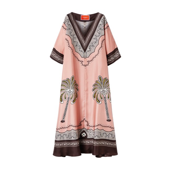 La Double J Muumuu Dress in Mirage Placée Pink