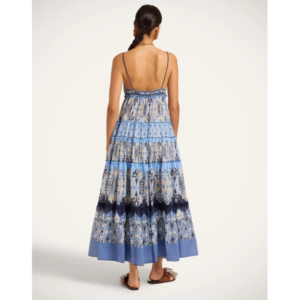 La Double J Nymph Dress in Cocoon Placée Blue, view 3