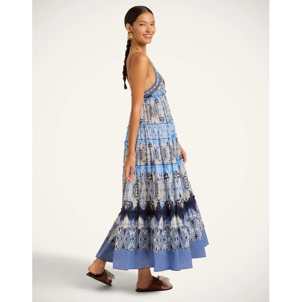 La Double J Nymph Dress in Cocoon Placée Blue, view 4