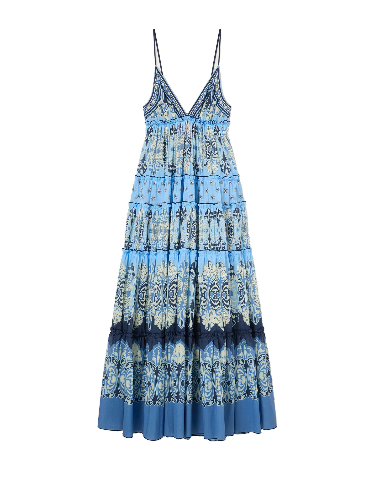 La DoubleJ Nymph Dress in Cocoon Placée Blue - Dresses - Milanese Maximalist Fashion at Luxury Shoes La Double J Nymph Dress in Cocoon Placée Blue