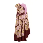 La Double J One Shoulder Brigid Dress in Kells Swirl Placée Pink