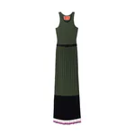 La Double J Organetto Dress in Color Block Black & Camouflage