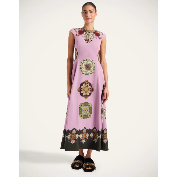 La Double J Park Ave Dress in Nucleus Placée Dusty Pink, view 2