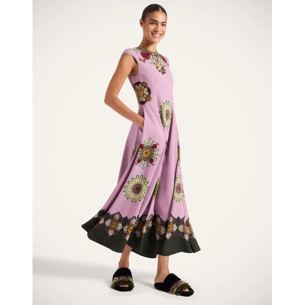 La Double J Park Ave Dress in Nucleus Placée Dusty Pink, view 4